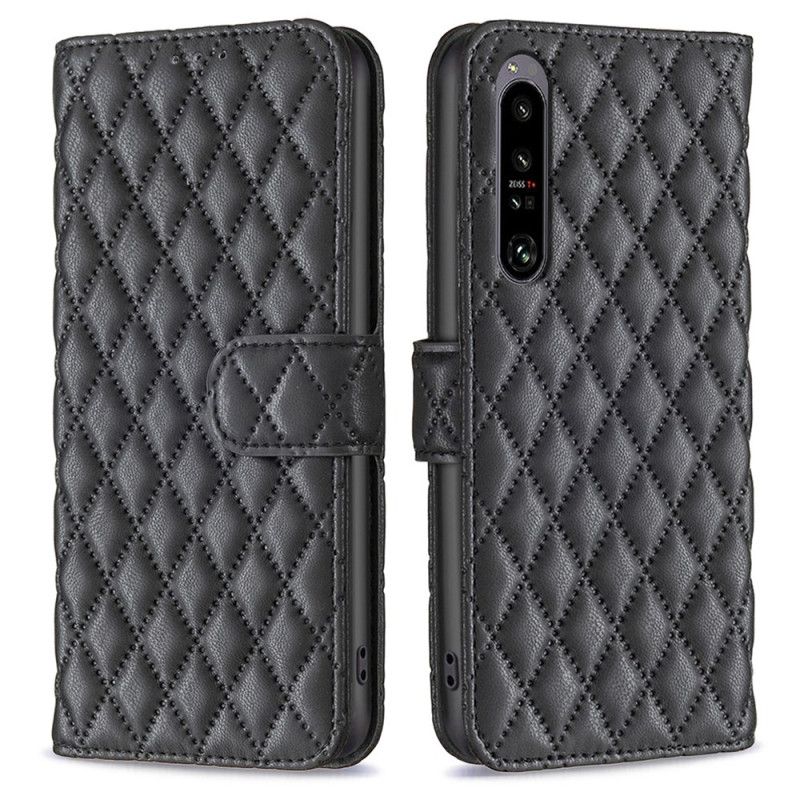 Flip Cover Sony Xperia 1 Vi Quiltet Binfen Farve