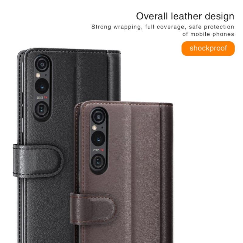 Læder Cover Sony Xperia 1 Vi Telefon Etui Ægte Læder