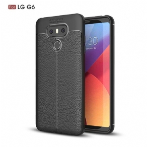 Cover LG G6 Dobbelt Linje Litchi Lædereffekt