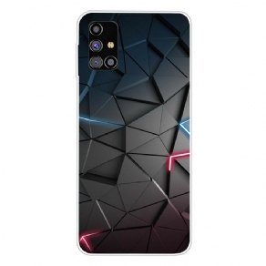 Cover Samsung Galaxy M51 Fleksibel Geometri