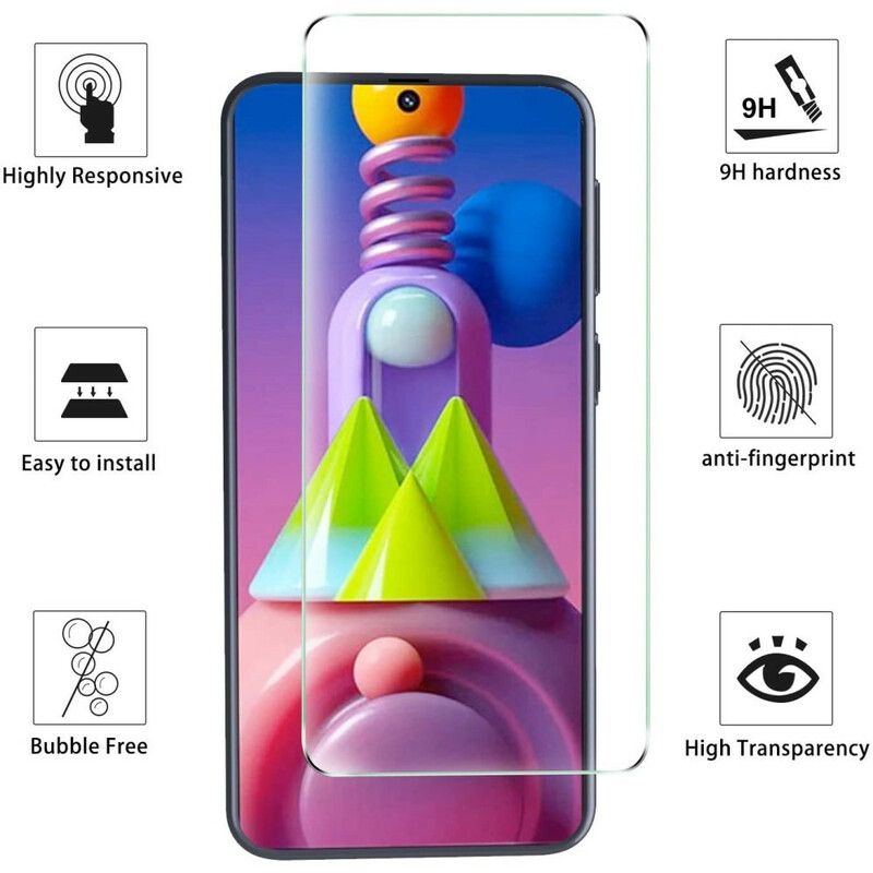 Cover Samsung Galaxy M51 Hærdet Glasskærm