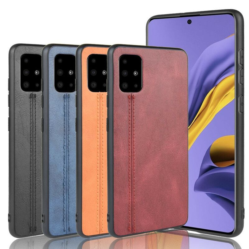 Cover Samsung Galaxy M51 Søm Lædereffekt