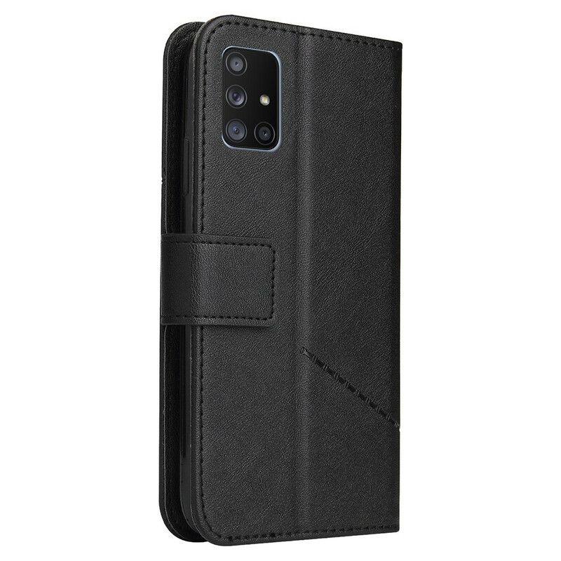 Flip Cover Samsung Galaxy M51 Imiteret Læder Gq.utrobe