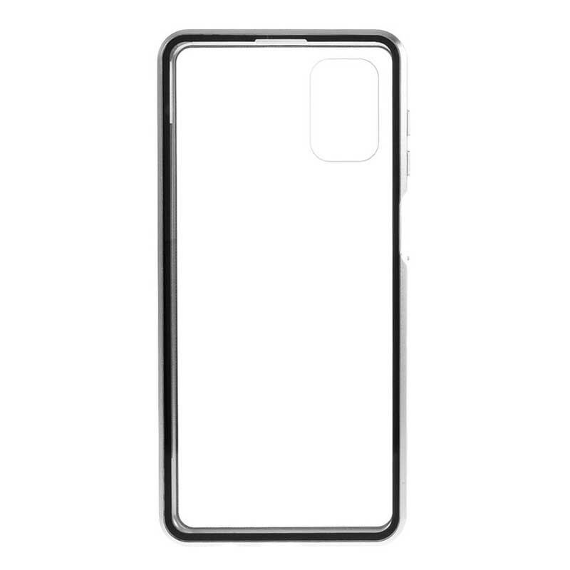 Mobilcover Samsung Galaxy M51 Metalkanter Og Hærdet Glas