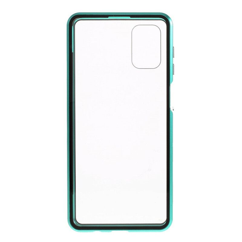 Mobilcover Samsung Galaxy M51 Metalkanter Og Hærdet Glas