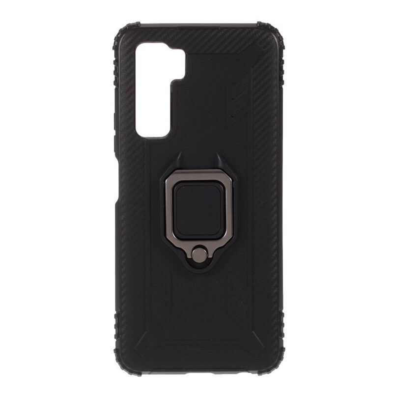 Cover Huawei P40 Lite 5G Ring Og Kulfiber