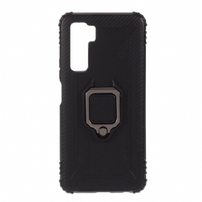 Cover Huawei P40 Lite 5G Ring Og Kulfiber