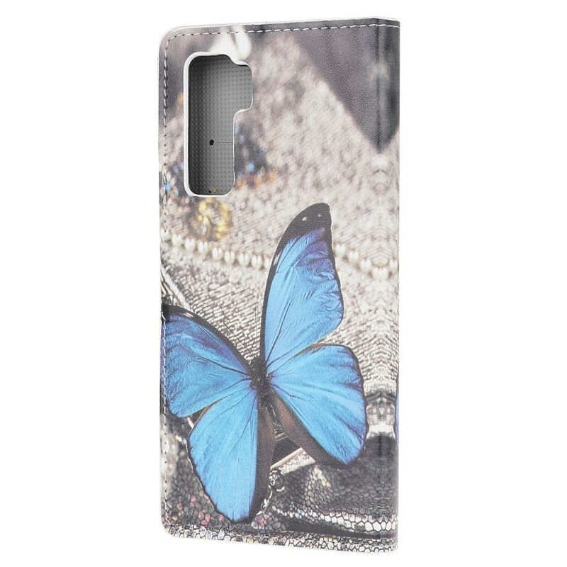 Flip Cover Huawei P40 Lite 5G Sommerfugle Og Blomster 2