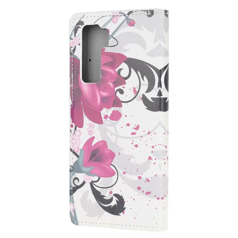 Flip Cover Huawei P40 Lite 5G Tropiske Blomster