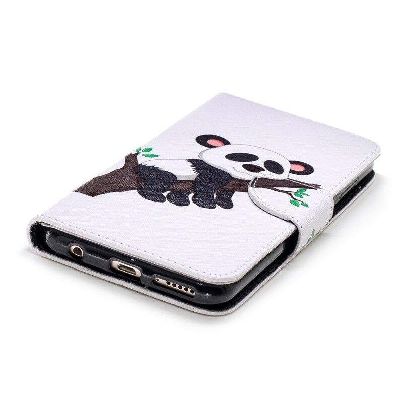 Læder Cover Huawei Y7 2018 / Honor 7C Dovne Panda