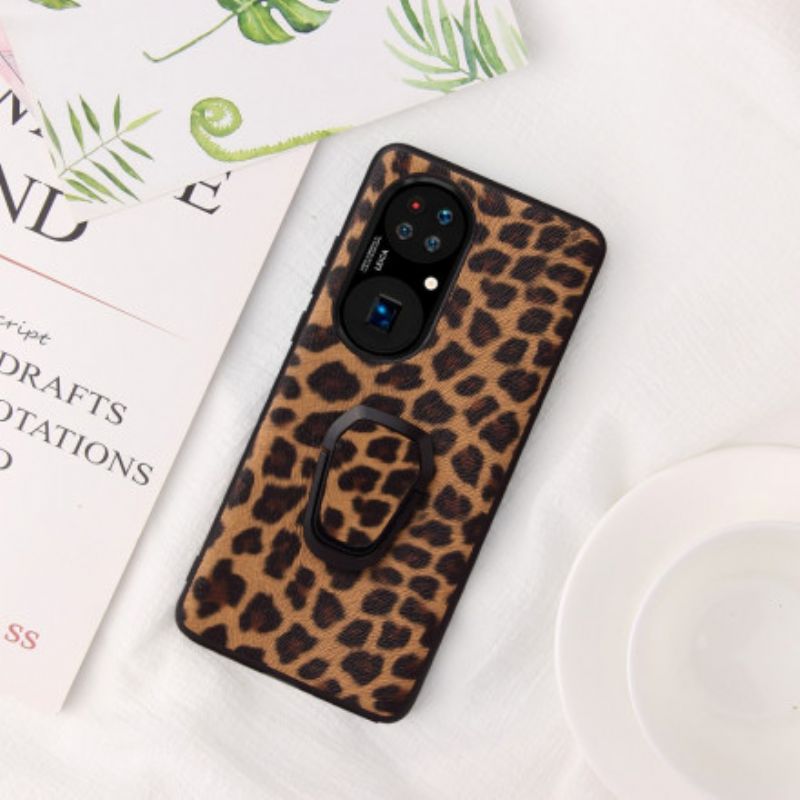 Cover Huawei P50 Ringstøtte I Leopardstil