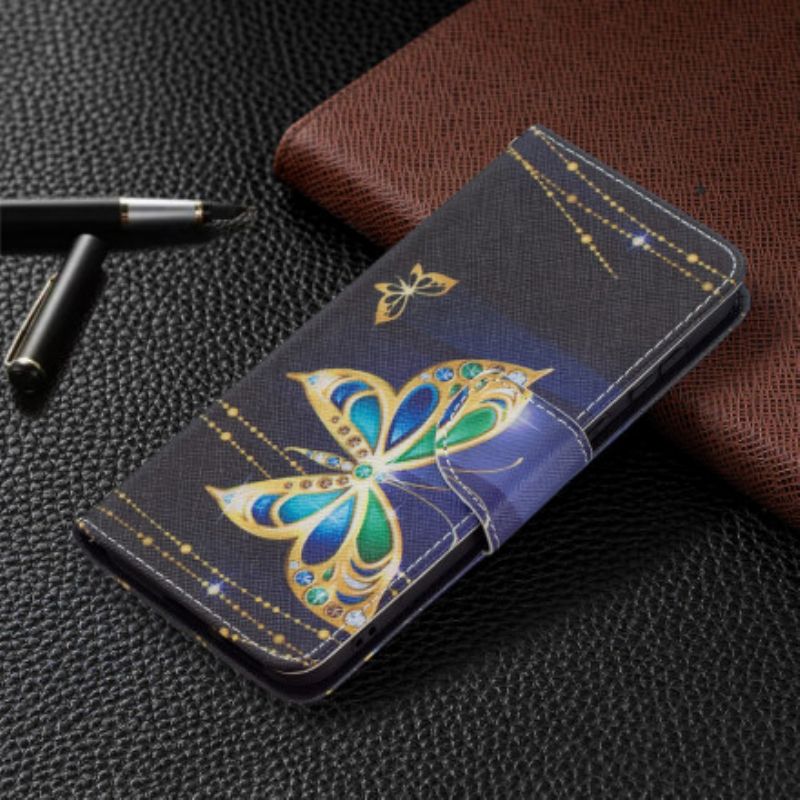 Flip Cover Huawei P50 Magisk Sommerfugl