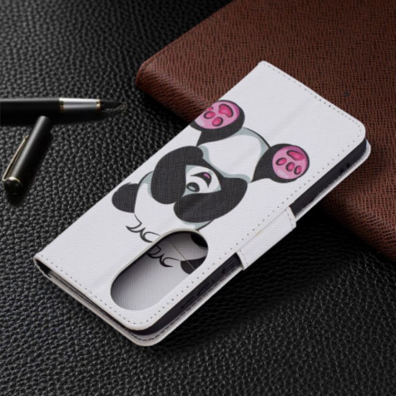 Flip Cover Huawei P50 Panda På Bambus