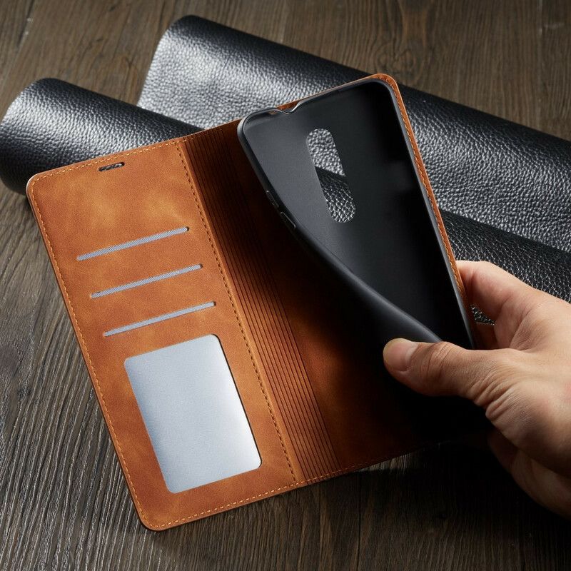 Cover OnePlus 7 Flip Cover Lædereffekt Forwenw