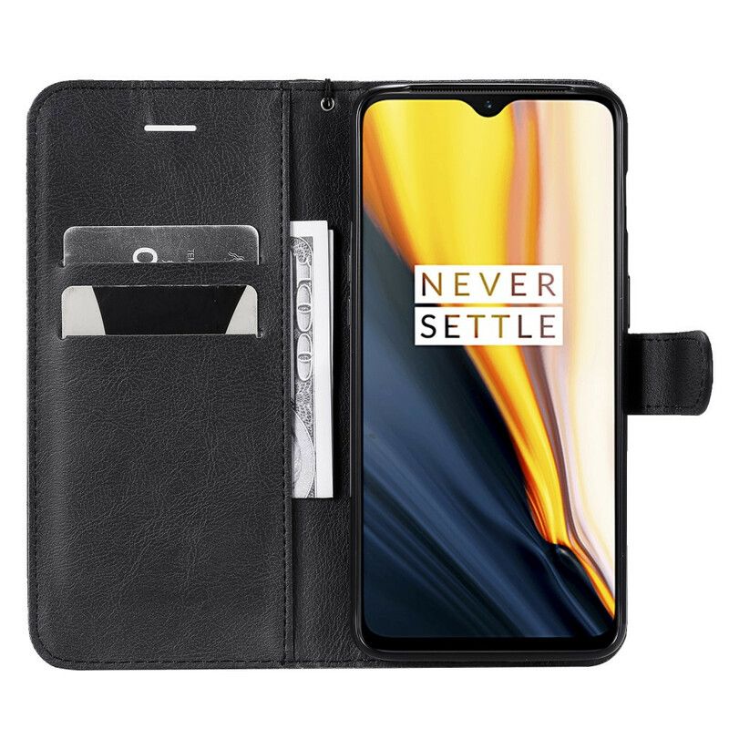 Flip Cover OnePlus 7 Med Snor Læderremseffekt