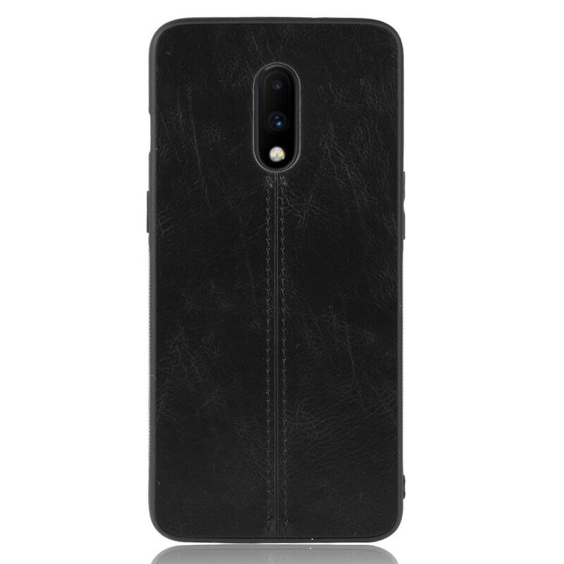 Mobilcover OnePlus 7 Søm Lædereffekt