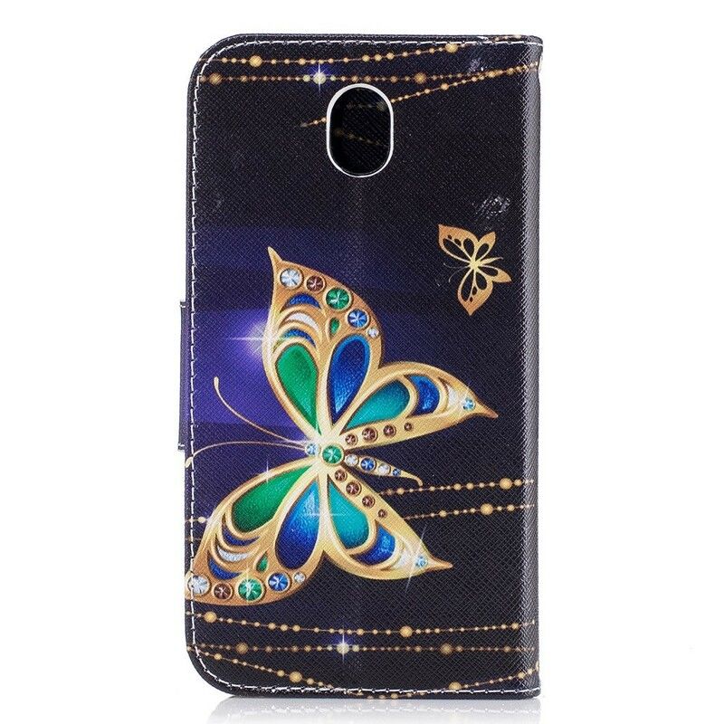 Flip Cover Samsung Galaxy J7 2017 Magisk Sommerfugl