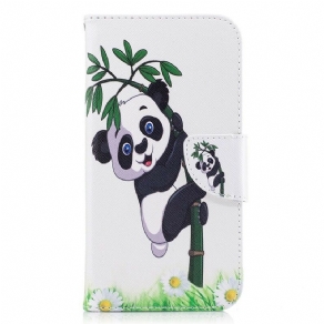 Flip Cover Samsung Galaxy J7 2017 Panda På Bambus