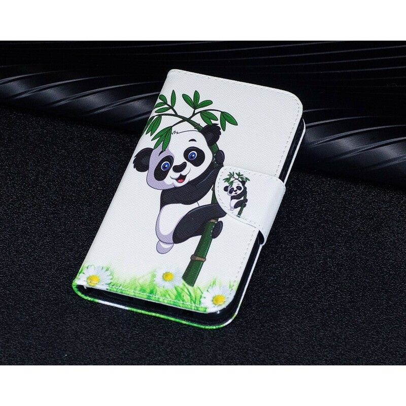 Flip Cover Samsung Galaxy J7 2017 Panda På Bambus