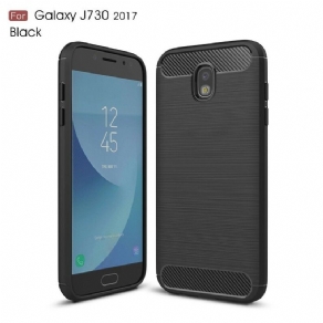 Mobilcover Samsung Galaxy J7 2017 Børstet Kulfiber