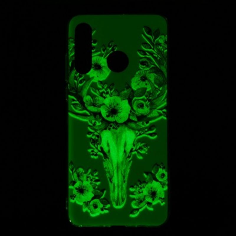 Cover Huawei P30 Lite Fluorescerende Blomsterelg