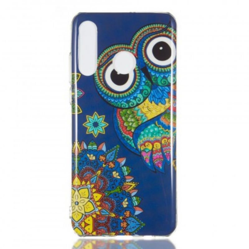 Cover Huawei P30 Lite Fluorescerende Ugle Mandala