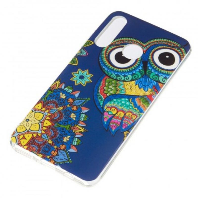 Cover Huawei P30 Lite Fluorescerende Ugle Mandala