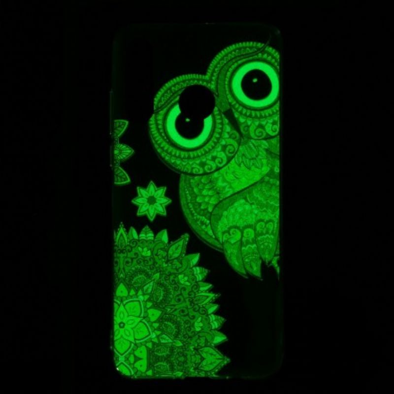 Cover Huawei P30 Lite Fluorescerende Ugle Mandala