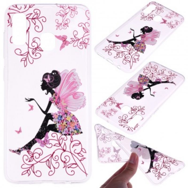 Cover Huawei P30 Lite Transparent Blomsterfe