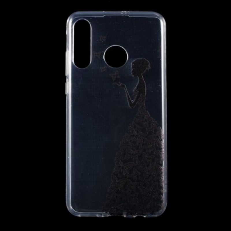 Cover Huawei P30 Lite Transparent Sommerfuglekjole