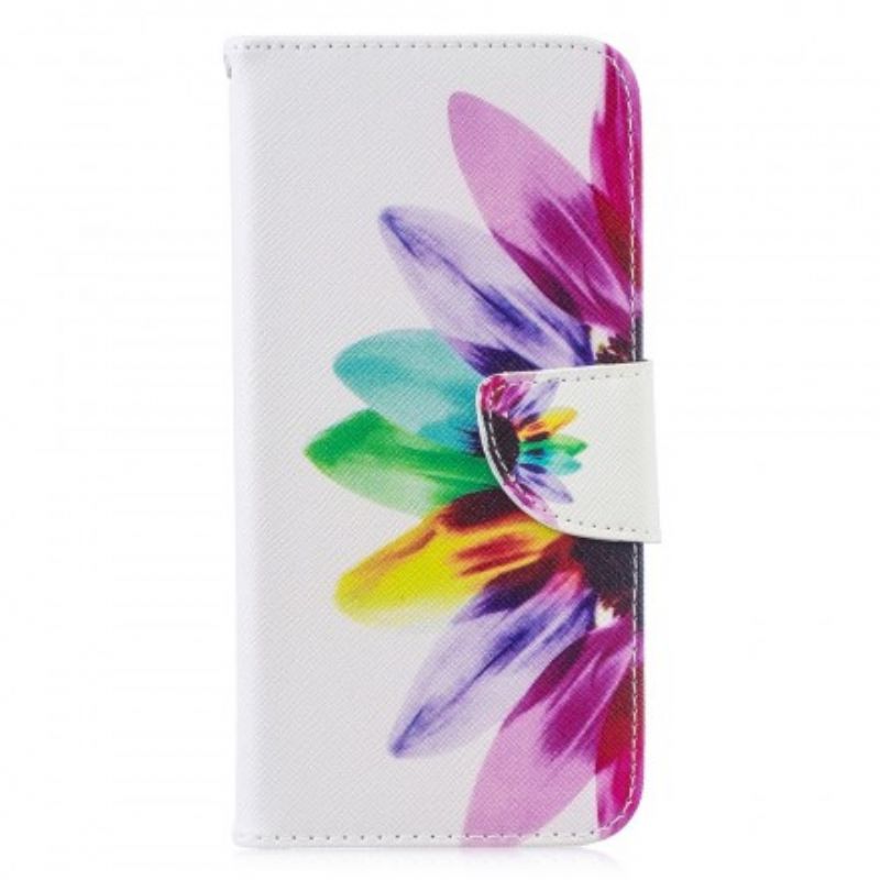 Flip Cover Huawei P30 Lite Akvarelblomst