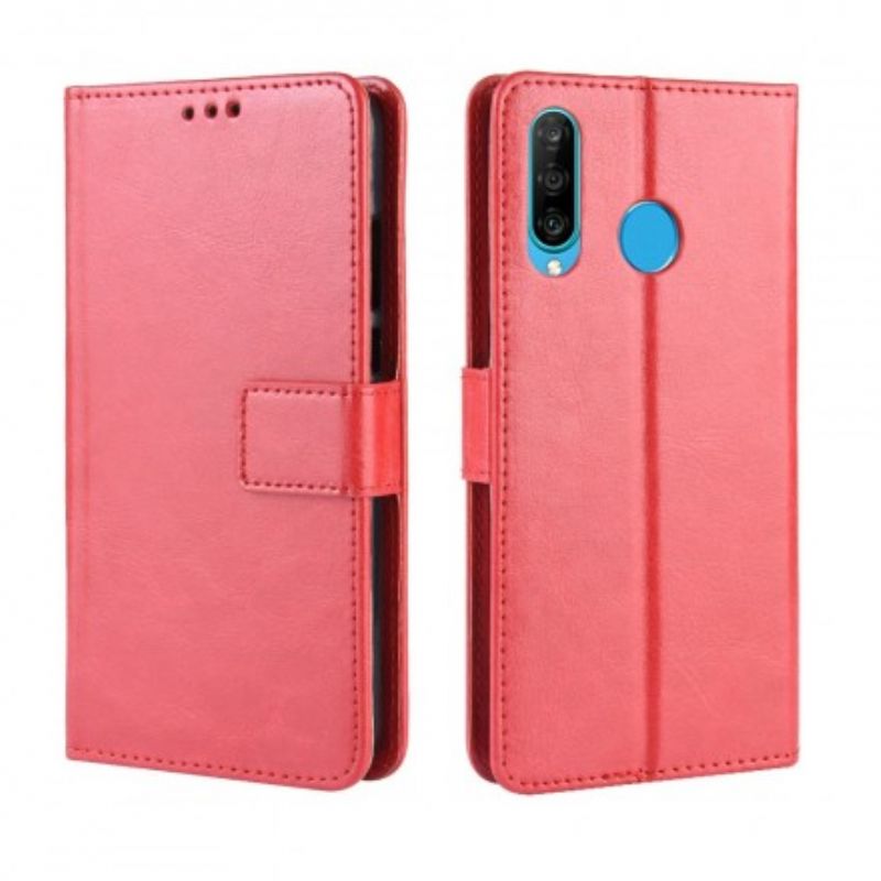 Flip Cover Huawei P30 Lite Flashy Imiteret Læder