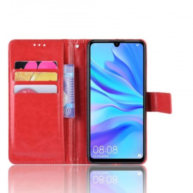 Flip Cover Huawei P30 Lite Flashy Imiteret Læder