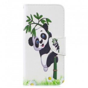 Flip Cover Huawei P30 Lite Panda På Bambus