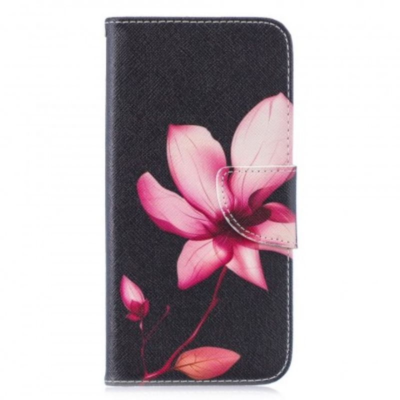 Flip Cover Huawei P30 Lite Pink Blomst