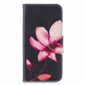 Flip Cover Huawei P30 Lite Pink Blomst