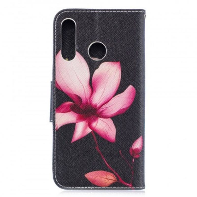 Flip Cover Huawei P30 Lite Pink Blomst