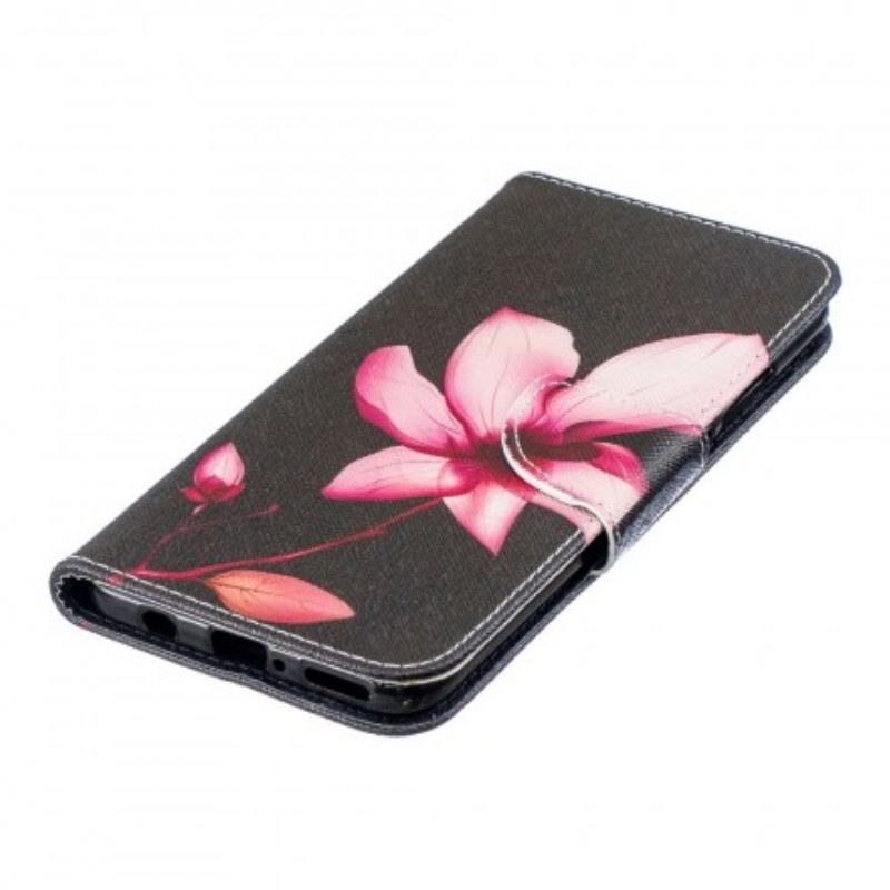 Flip Cover Huawei P30 Lite Pink Blomst