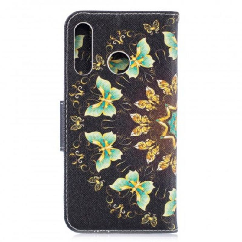 Flip Cover Huawei P30 Lite Sommerfugle Mandala