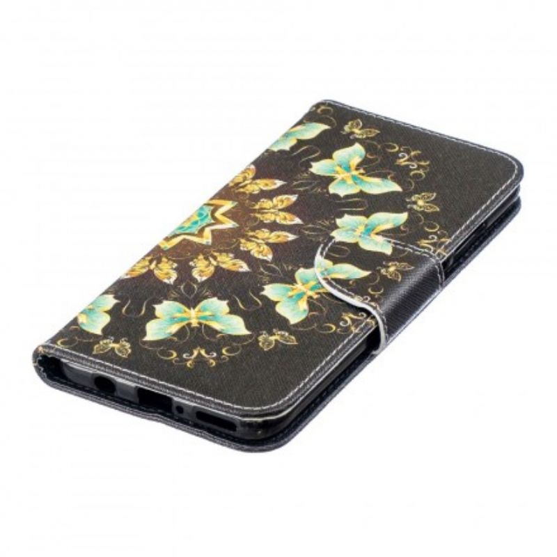 Flip Cover Huawei P30 Lite Sommerfugle Mandala