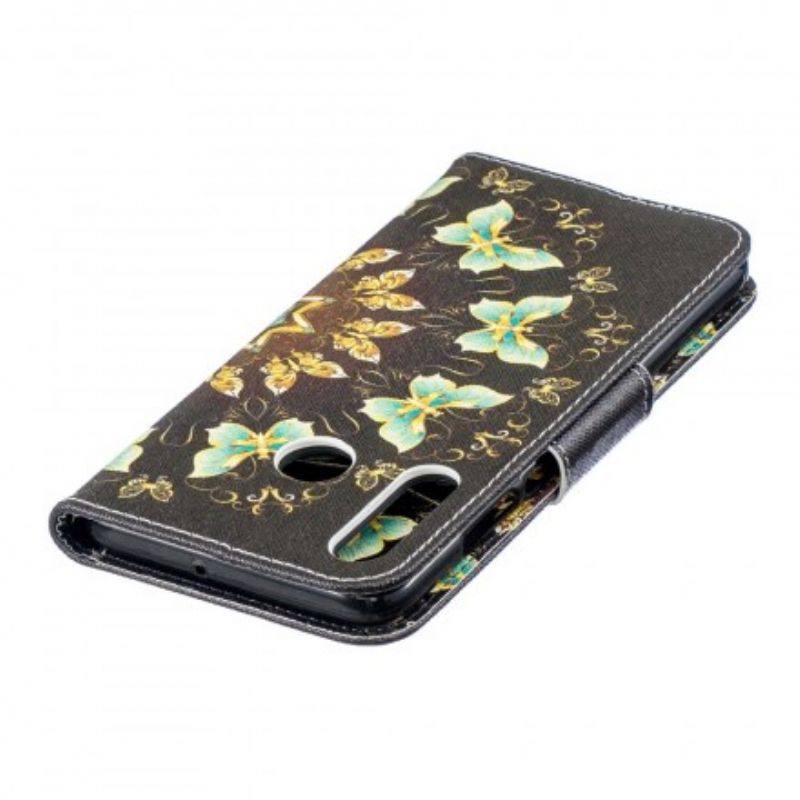 Flip Cover Huawei P30 Lite Sommerfugle Mandala