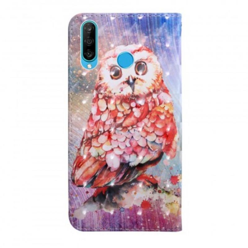 Flip Cover Huawei P30 Lite Ugle Maleren