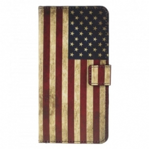 Læder Cover Huawei P30 Lite Usa Flag