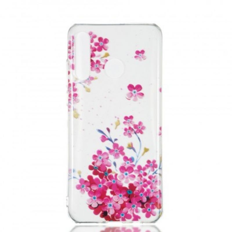 Mobilcover Huawei P30 Lite Gule Og Magenta Blomster