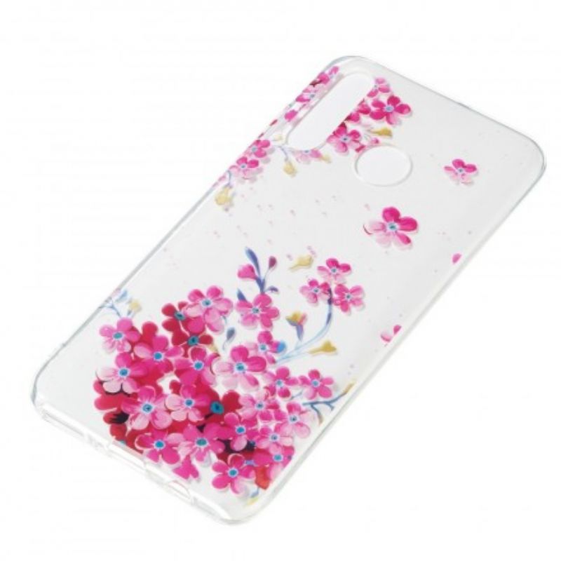 Mobilcover Huawei P30 Lite Gule Og Magenta Blomster