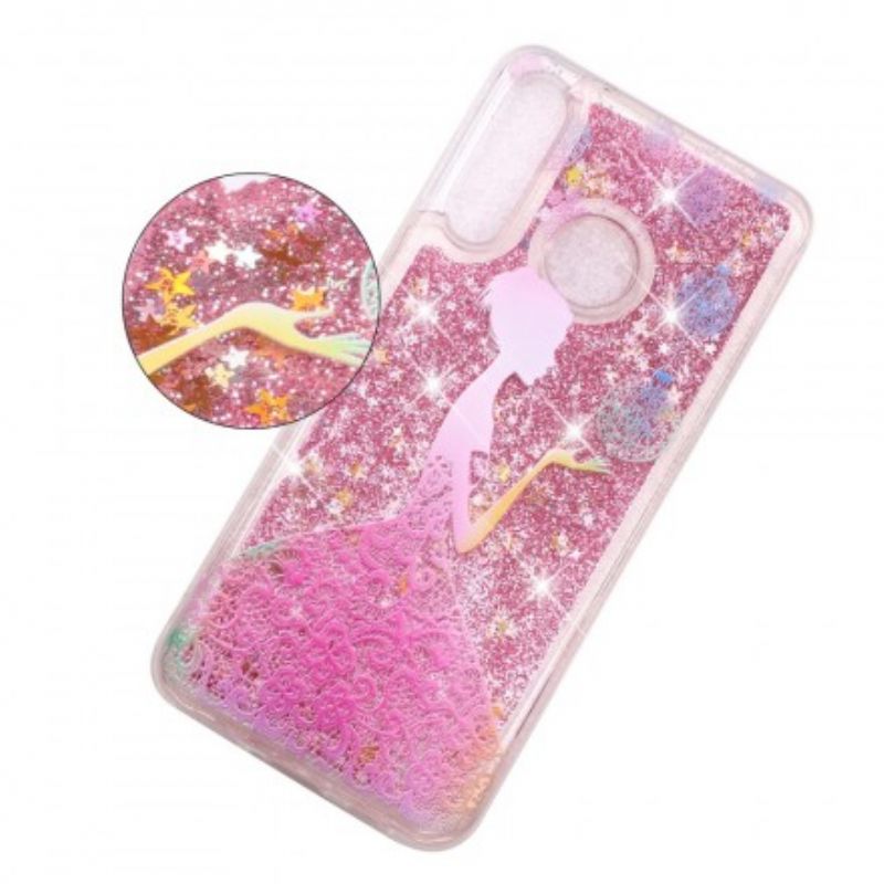 Mobilcover Huawei P30 Lite Transparent Glitterkjole