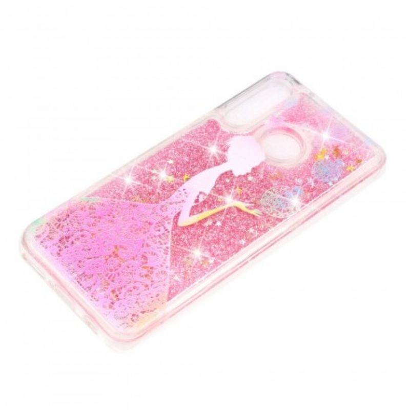 Mobilcover Huawei P30 Lite Transparent Glitterkjole