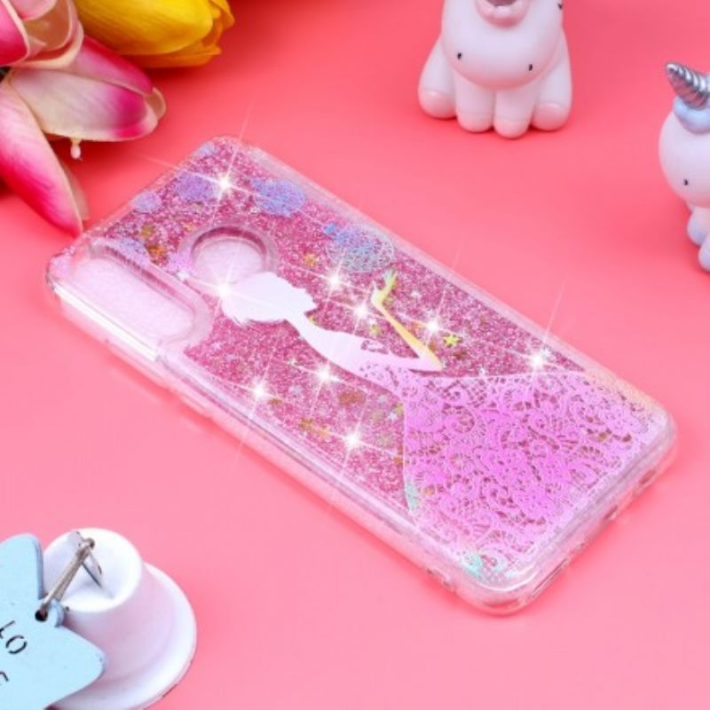 Mobilcover Huawei P30 Lite Transparent Glitterkjole