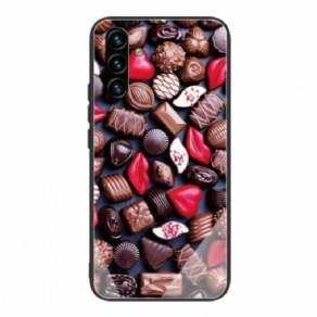 Cover Samsung Galaxy A13 5G / A04s Chokolade Hærdet Glas