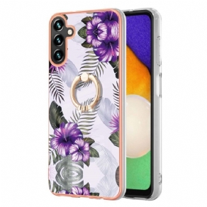 Cover Samsung Galaxy A13 5G / A04s Ring-bracket Blomster